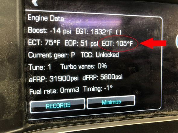 AutoSync oil temp sensor